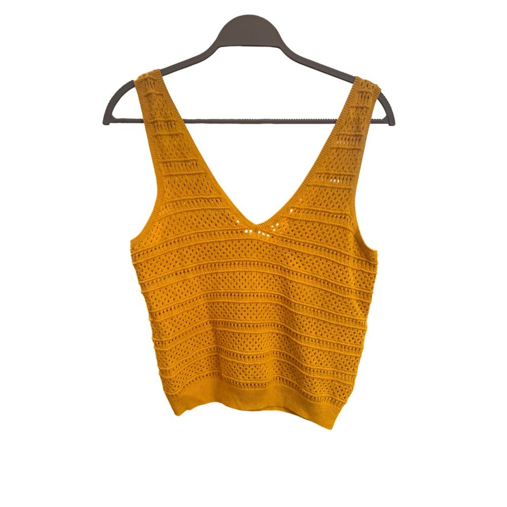 MARINE LAYER FINELY KNIT DEEP V NECK TOP SIZE S